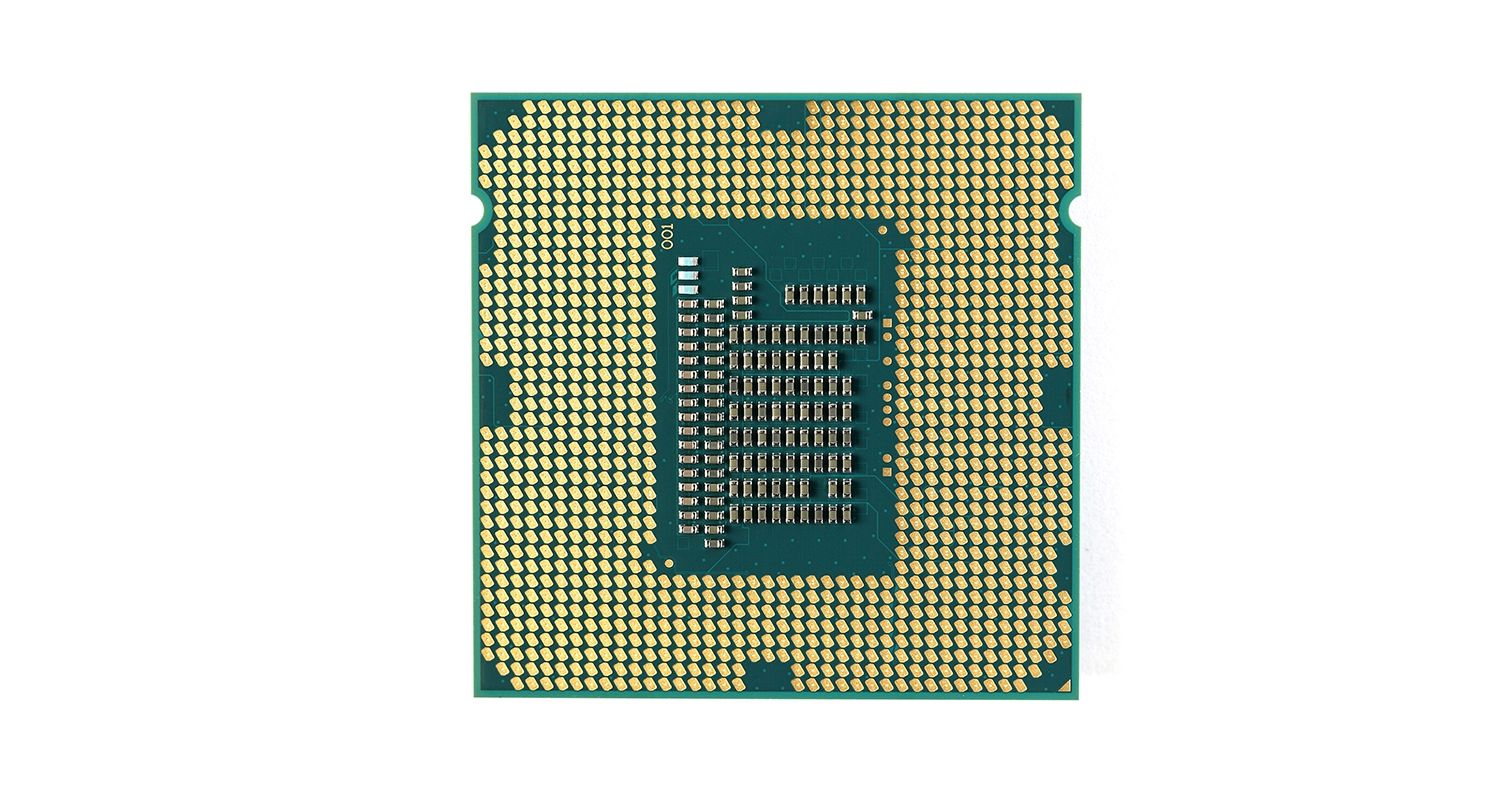 Unidade de processamento central (CPU) de um computador.